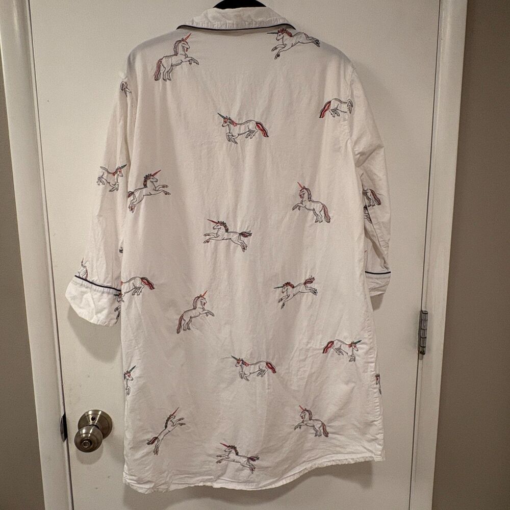 Printfresh Embroidered Button Up Unicorn Sleep Sh… - image 2